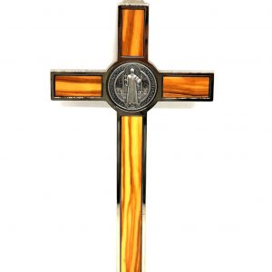 Saint Benedict olive wood Crucifixe 20 cm