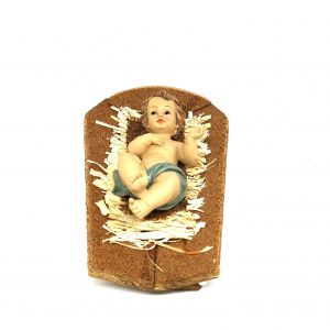 Baby Jesus 24 cm with crib