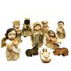 Presepe completo 11 soggetti in resina 10 cm