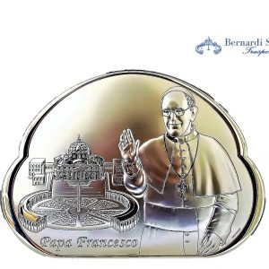 Quadro Argento Papa Francesco