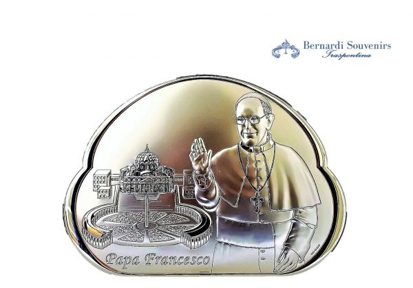 Quadro Argento Papa Francesco
