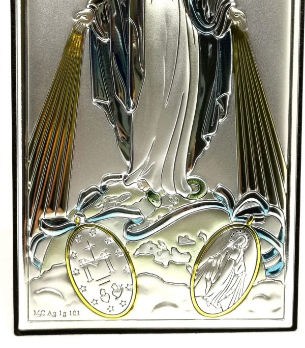 Miraculous Virgin Mary silver Picture 11x7