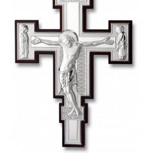 Crocifisso San Damiano Argento 28x16 cm