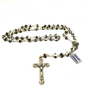 Rosario cloisonnè bianco 6 mm