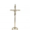 Round base metal Crucifix