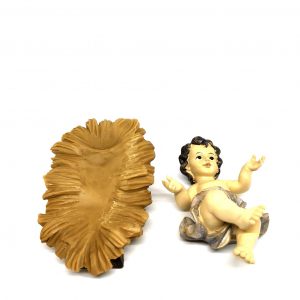 Gesù Bambino con culla 17 cm 2