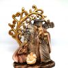 Resin nativity with Tree of Life