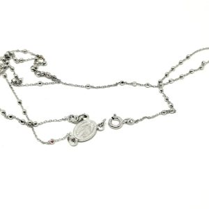 Rosary in 925 Silver with Miraculous Medal