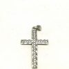 Pendente Croce argento con zirconi