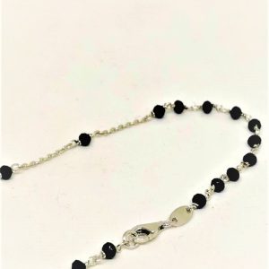 Silver 925 rosary and black stone particular