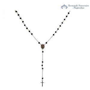 Silver 925 rosary and black stone