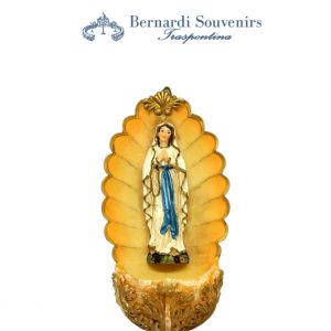 Acquasantiera con Madonna di Lourdes