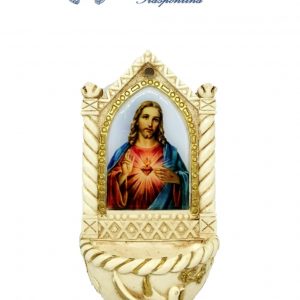 Resin HolyWater font with Holy Heart of Jesus