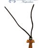 Olive wood pendant Tau Cross