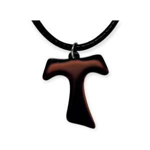 Croce Tau Pax et Bonum in Acciaio Inox - Dettaglio Croce