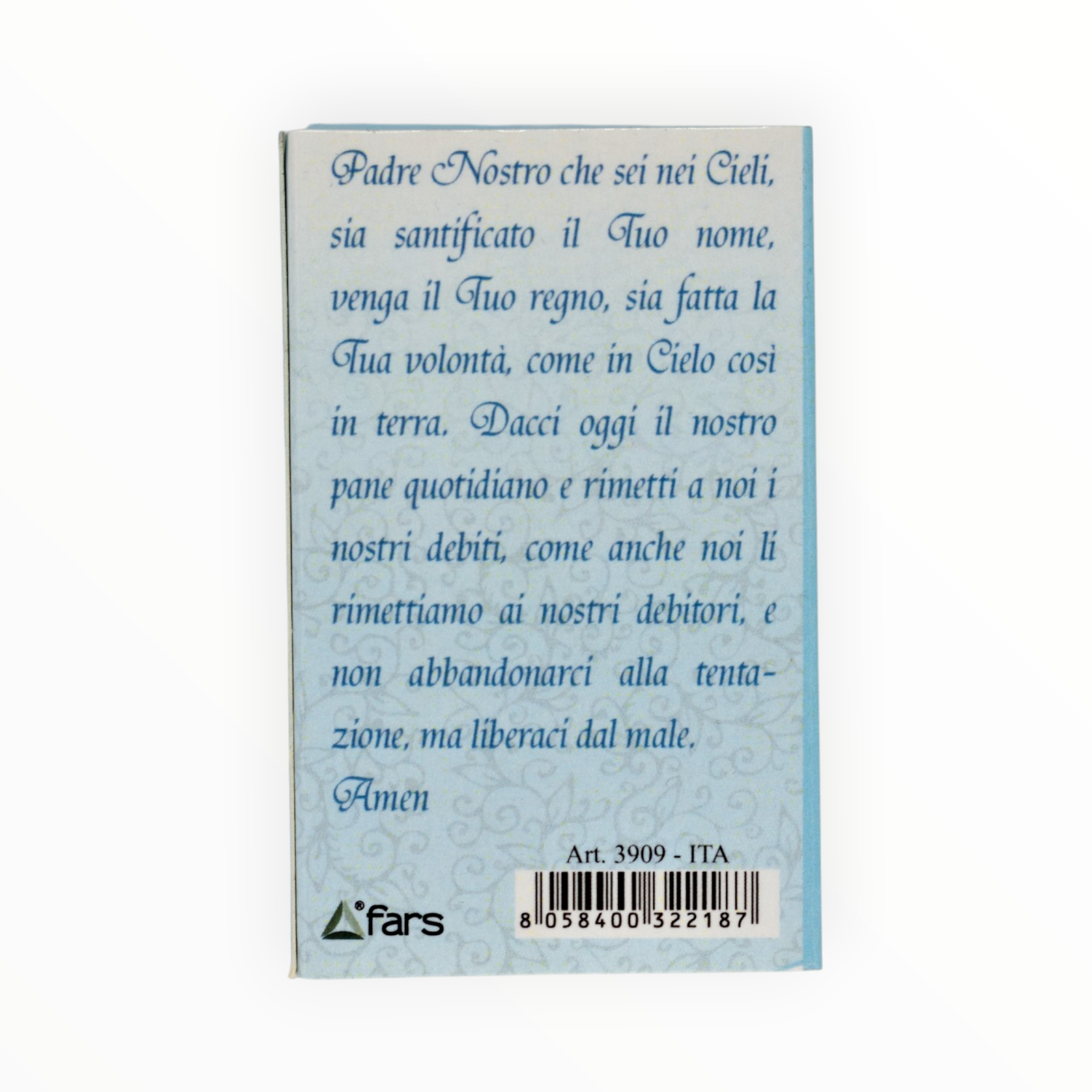 Croce Padre Nostro in acciaio inox - Dettaglio Retro Croce Padre Nostro in acciaio inox - Dettaglio Retro